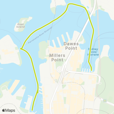 Sydney Ferries Network Pyrmont Bay map