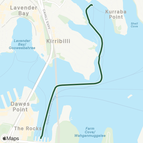 Sydney Ferries Network Neutral Bay map