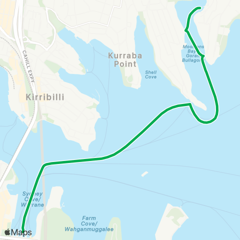 Sydney Ferries Network Mosman Bay map