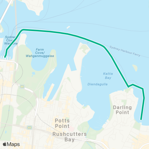 Sydney Ferries Network Double Bay map