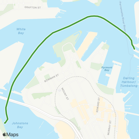 Sydney Ferries Network Blackwattle Bay map