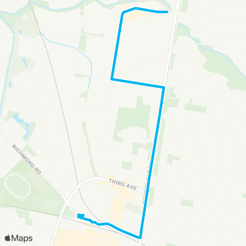 Sydney Buses Network Blacktown Industrial Area to Blacktown map