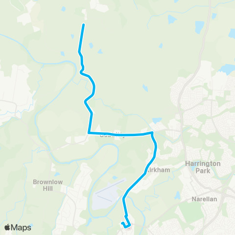 Sydney Buses Network Cut Hill Rd, Cobbitty to Camden via Coates Pk Rd map