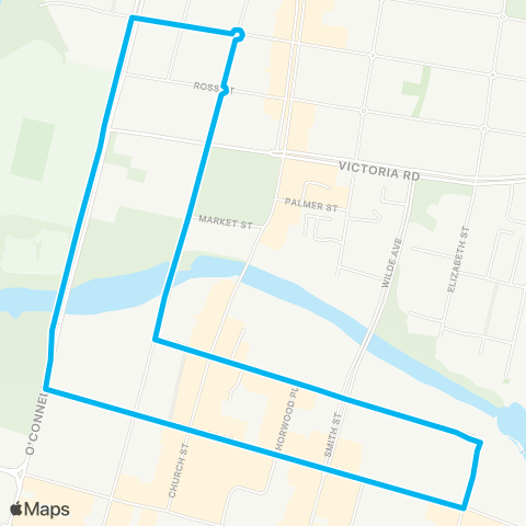 Sydney Buses Network Parramatta Free Shuttle map