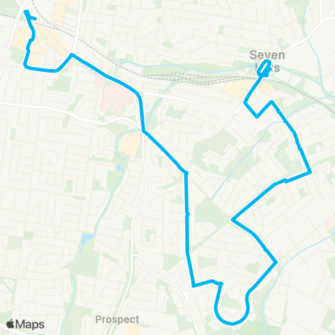 Sydney Buses Network Blacktown to Seven Hills map