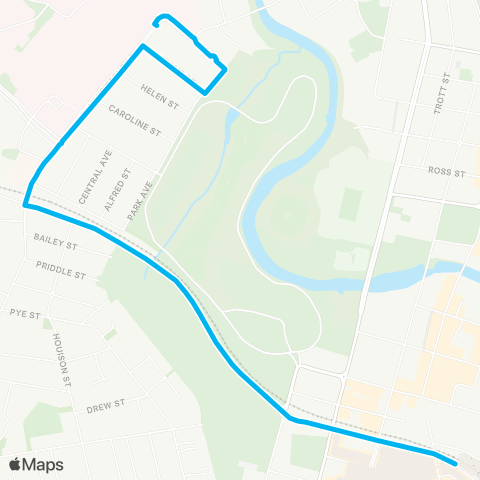 Sydney Buses Network Westmead Childrens Hosp to Parramatta map