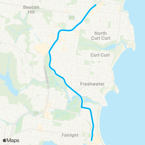 Other TfNSW routes Unknown Long Name map