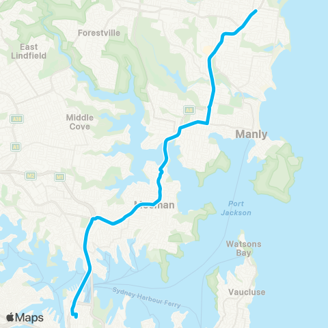 Other TfNSW routes Unknown Long Name map