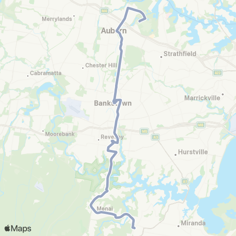 Temporary Buses Sutherland to Sydney Olympic Park map