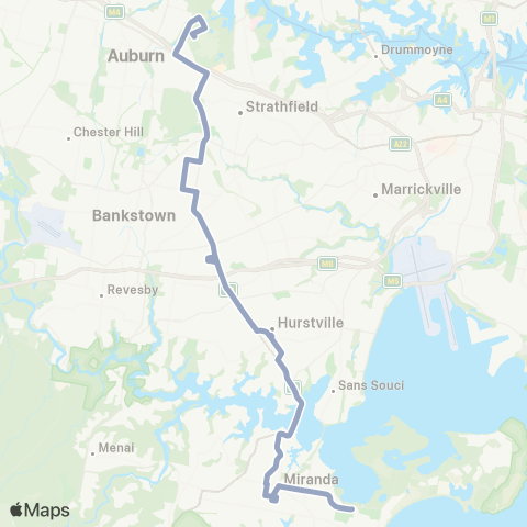 Temporary Buses Cronulla to Sydney Olympic Park map