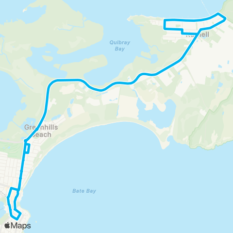 Sydney Buses Network Cronulla to Kurnell (Loop Service) map