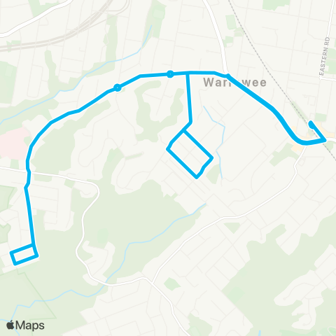 Sydney Buses Network Turramurra to Sydney Adventist Hosp via Fox Val Rd (Loop Service) map