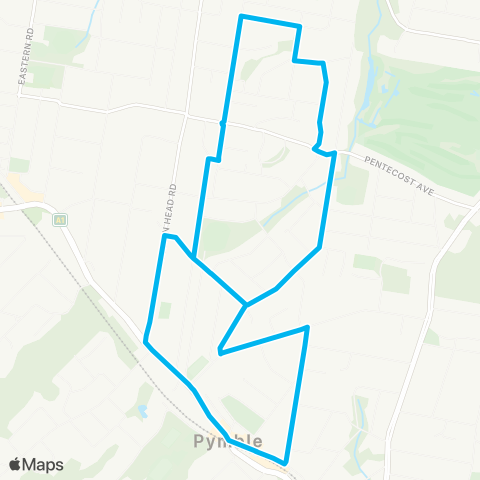 Sydney Buses Network Pymble to East Turramurra map