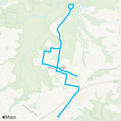 Sydney Buses Network Westleigh to Pennant Hills map