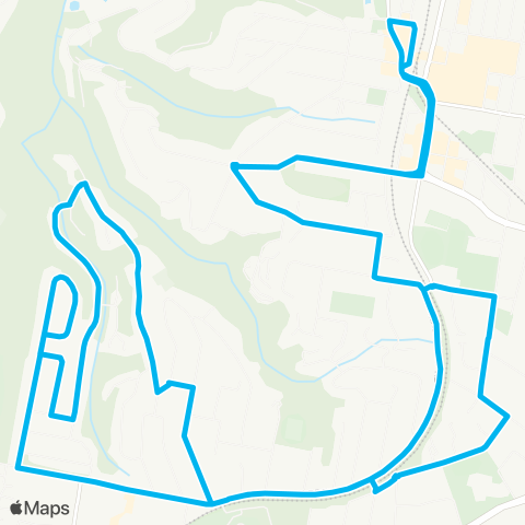 Sydney Buses Network Hornsby to Normanhurst W (Loop Service) map