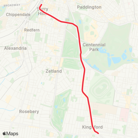 Sydney Light Rail Network Special Event Service map