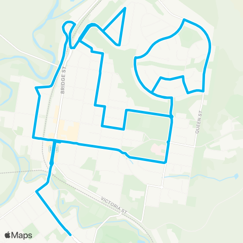 Newcastle and Hunter Network Muswellbrook Town Ctr to Muswellbrook N (Loop Service) map