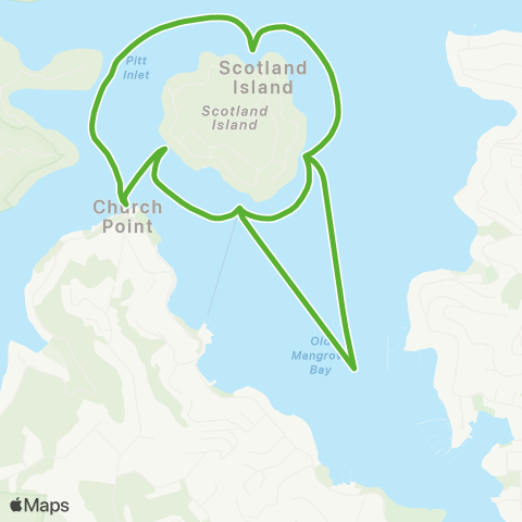 Private ferry and fast ferry services CHCP Church Point Ferry map