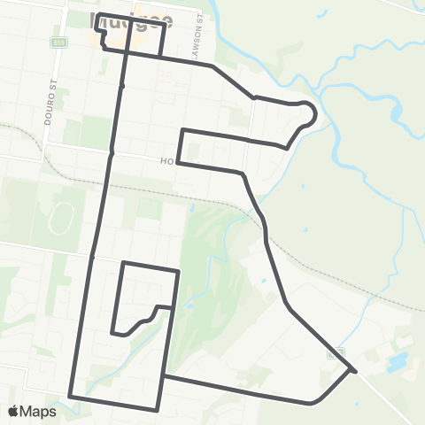 Private bus services Mudgee to Mudgee East map