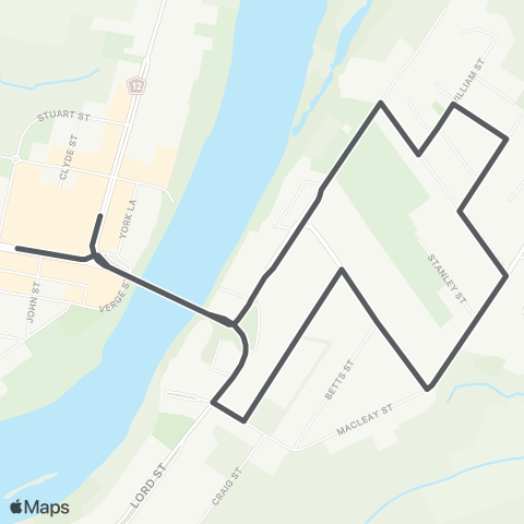 Private bus services Kempsey to East Kempsey (Loop Service) map