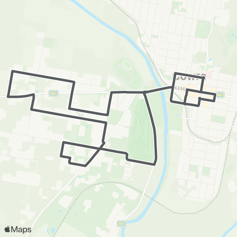 Private bus services Cowra to West Cowra (Loop Service) map