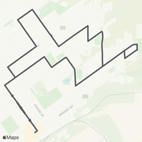 Private bus services Broken Hill CBD to Broken Hill N via Chapple St (Loop Service) map