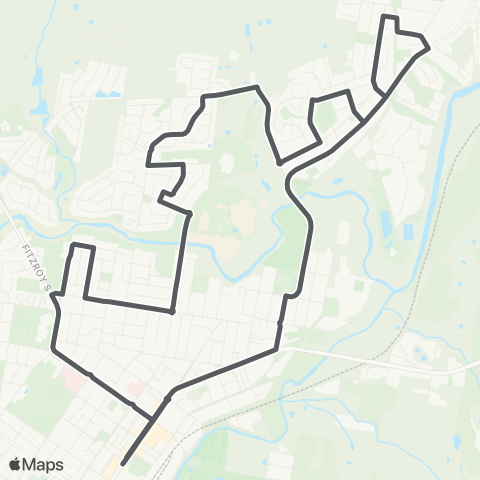 Private bus services Goulburn to Kenmore via Goulburn Base Hosp (Loop Service anti-clockwise) map