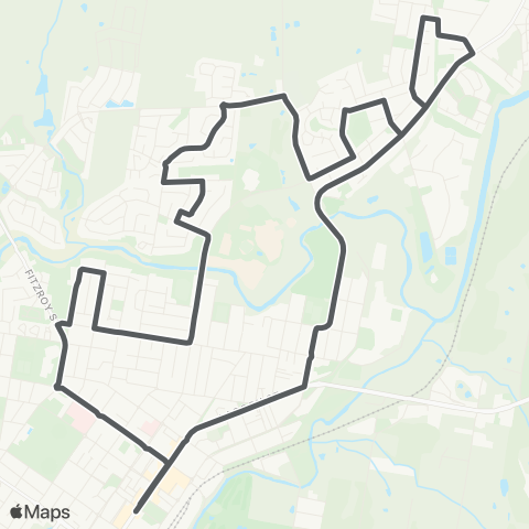 Private bus services Goulburn to Kenmore via Goulburn Base Hosp (Loop Service clockwise) map