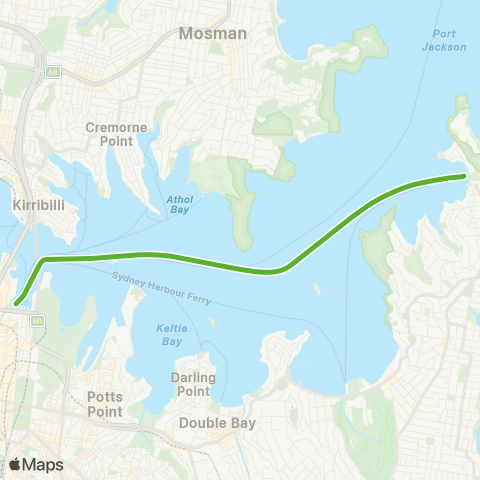 Private ferry and fast ferry services CCWB Watsons Bay Ferry map