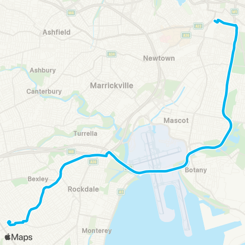 Temporary buses Central, then Hurstville map