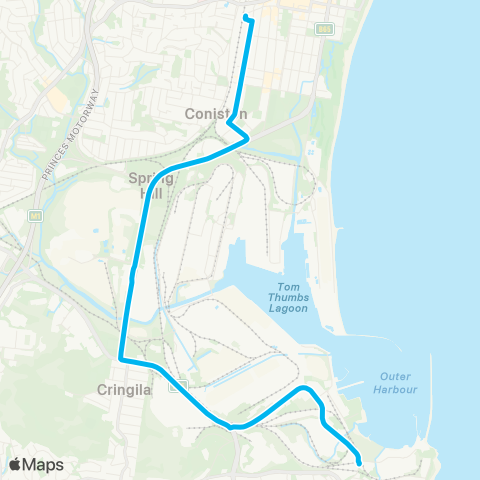 Temporary buses Wollongong, then all stations to Port Kembla map