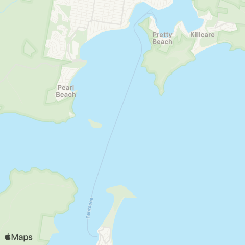 Private ferry and fast ferry services WAGE Palm Beach to Ettalong Ferry map