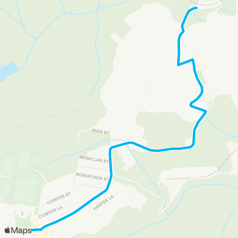 Temporary buses Helensburgh (Charles Harper Pk), then Helensburgh Sta map