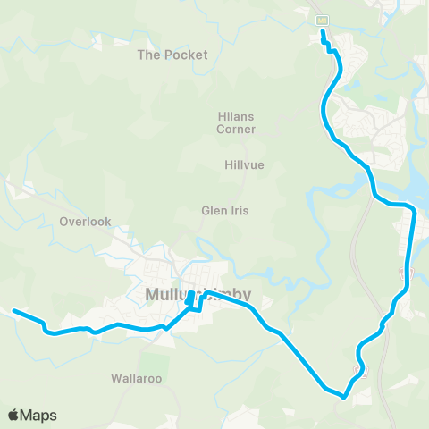 School buses Billinudgel to Mullumbimby High and Shearwater Steiner Sch map