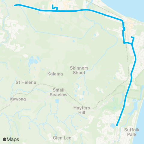 School buses Byron Bay Schools to Byron Bay via Ewingsdale and Suffolk Pk map