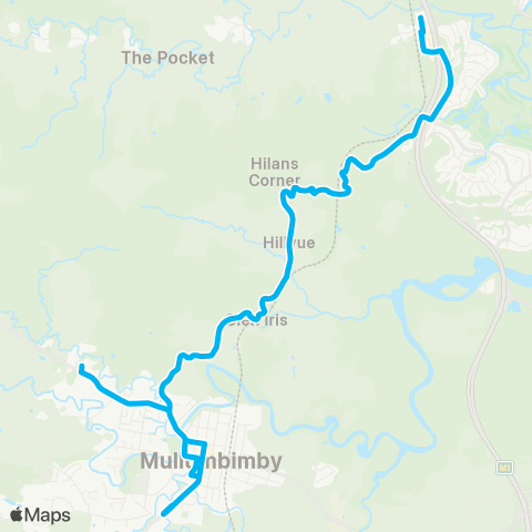 School buses Mullumbimby Schools to Billinudgel map