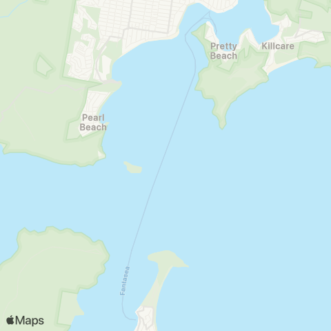 Private ferry and fast ferry services WAGE Palm Beach to Ettalong Ferry map