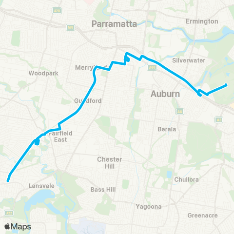 Temporary buses Olympic Pk, Granville, then all stations to Cabramatta map