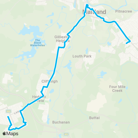 Hunter Buses Network Kurri Kurri to Maitland map