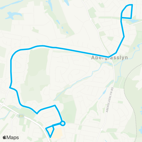 Hunter Buses Network Rutherford to Aberglasslyn via Denton Pk Dr (Loop Service) map