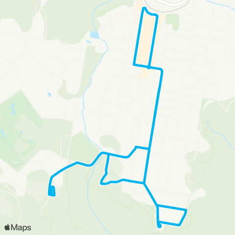 Blue Mountains Buses Network Katoomba to Scenic World via Echo Pt (Loop Service) map