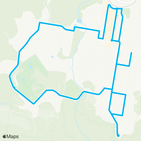 Blue Mountains Buses Network Katoomba to Katoomba Golf Club via Cliff Dr (Loop Service) map