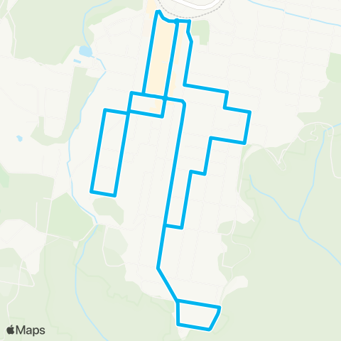 Blue Mountains Buses Network Katoomba to S Katoomba via Clissold & Ada Sts (Loop Service) map