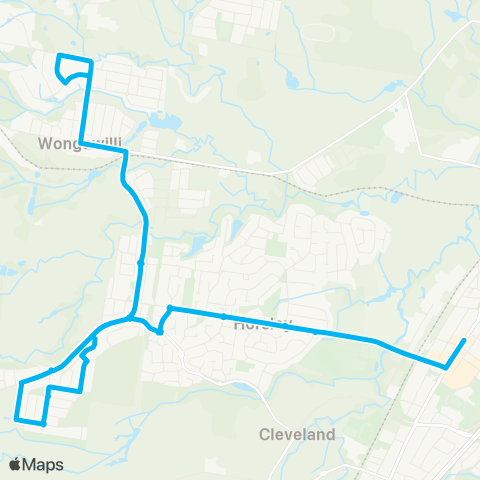 Illawarra Buses Network Dapto to Brooks Reach (Loop Service) map