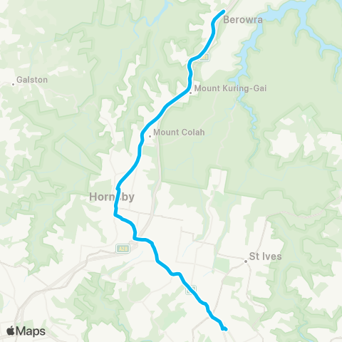 Other TfNSW routes Unknown Long Name map