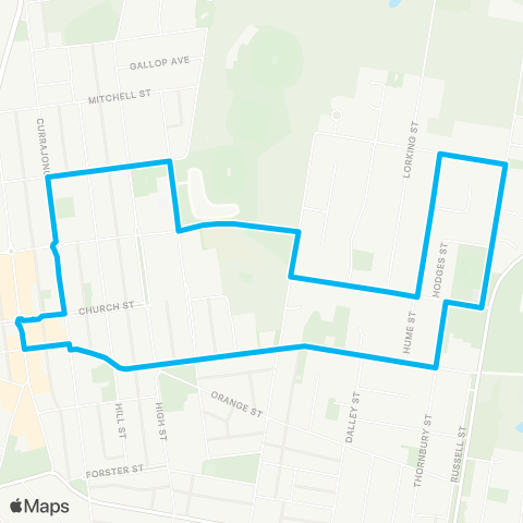 Central West and Orana Network Parkes Danilenko St to Parkes Town Ctr map