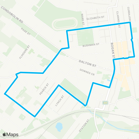 Central West and Orana Network Parkes Town Ctr to W Parkes via Best St (Loop Services) map