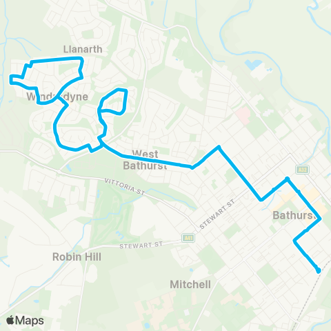 Central West and Orana Network Windradyne to Bathurst map