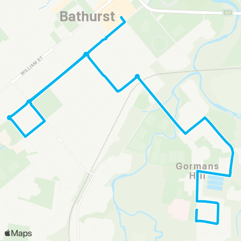 Central West and Orana Network Gormans Hill to Bathurst map