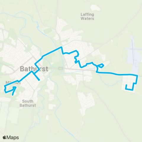 Central West and Orana Network Raglan to Charles Sturt Univ via Kelso map